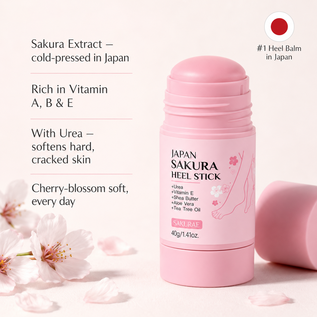 Deep-Softening Sakura Heel Balm — for Mature Skin